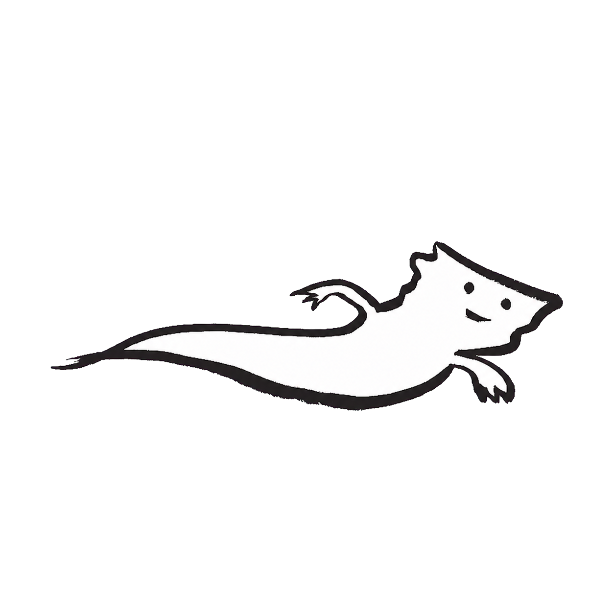 空を飛ぶ一反木綿のイラスト