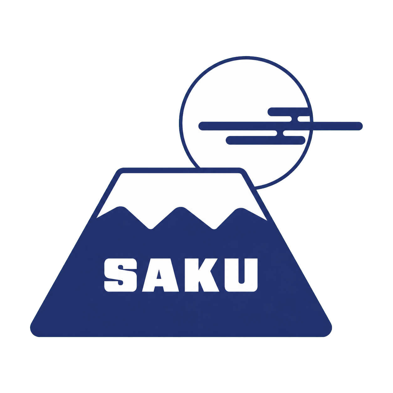 富士山と月を描いたSAKUのロゴ